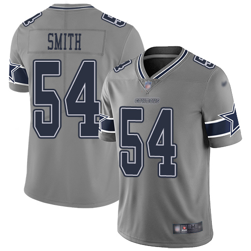 Men Dallas Cowboys Limited Gray Jaylon Smith #54 Inverted Legend NFL Jersey->dallas cowboys->NFL Jersey